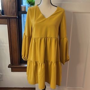 CLOSETCLEANOUT Yellow Summer Tunic V Neck Casual Dress Amazon